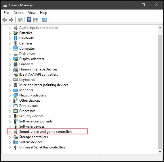 打開裝置管理員 選擇聲音影片