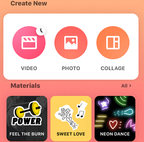 透過 app 開始編輯影片