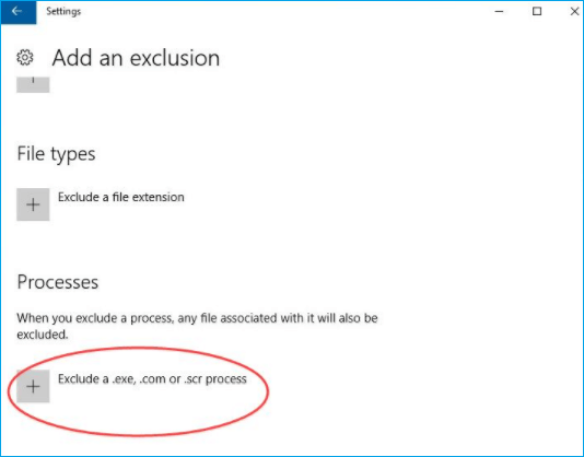 添加到Windows Defender - 1