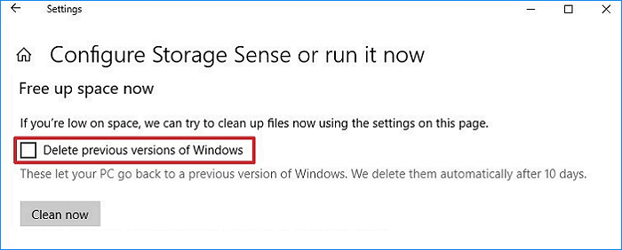 儲存空間感知器刪除Windows.old資料夾 - 2