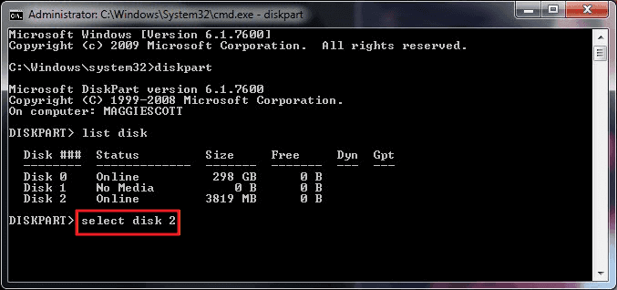 cmd格式化usb-step4