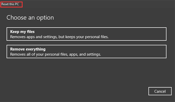 恢復Windows 10出廠設定