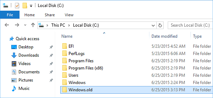 Windows.old所在位置