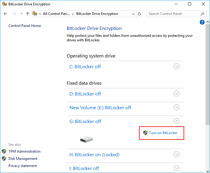 鎖定並保護硬碟