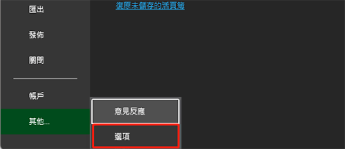 Excel選項