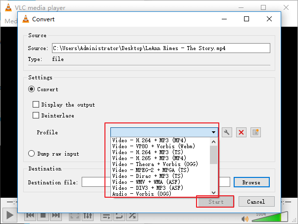 VLC修復影片檔 - 步驟3