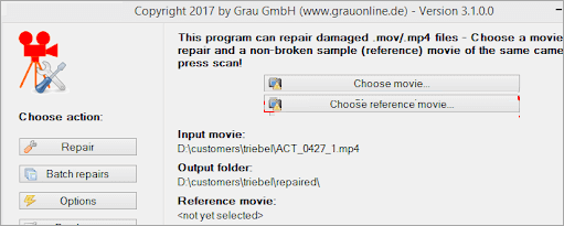最好的影片修復軟體 — Graugamb video repair tool