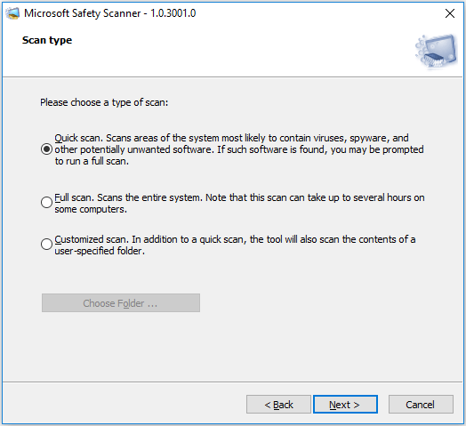 解決檔案/資料夾刪掉又出現 - 執行Microsoft安全掃描工具