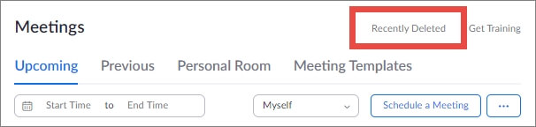 尋找刪除的會議