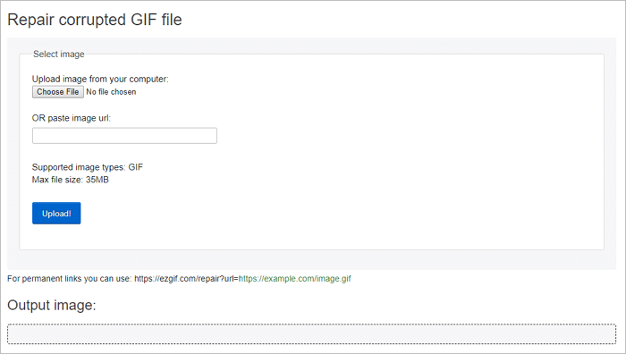 線上修復損毀GIF檔案