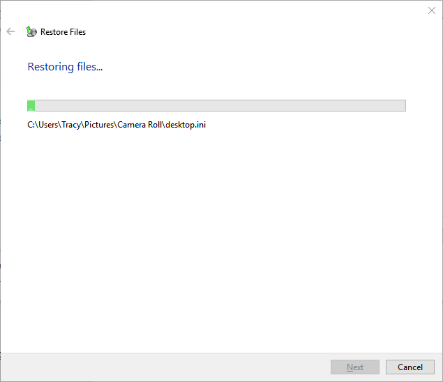 Windows備份還原永久刪除檔案 — 步驟4