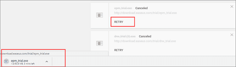 重新下載取消的Chrome下載項目