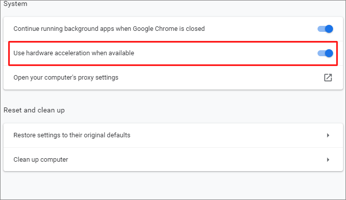 取消勾選硬體加速 chrome