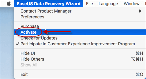 激活EaseUS Data Recovery Wizard for Mac