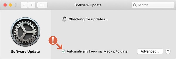 檢查更新mac
