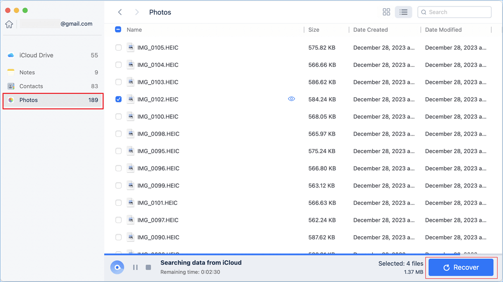 從 iCloud 恢復照片