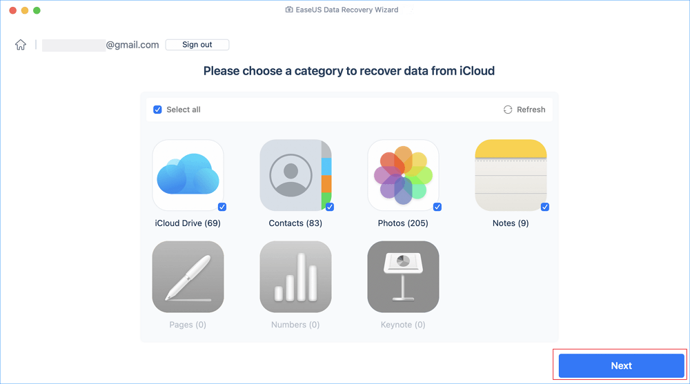 選擇 iCloud Drives 類別