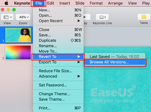 打開丟失檔案的舊版本