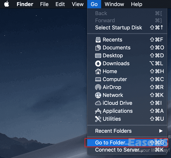 打開Finder以尋找自動儲存檔案夾