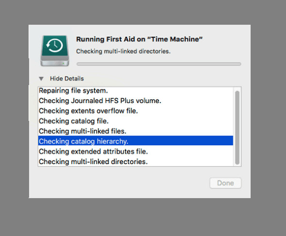 修復Time Machine損毀問題