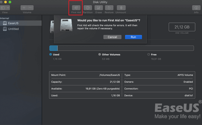 執行磁碟修復權限 — 步驟2
