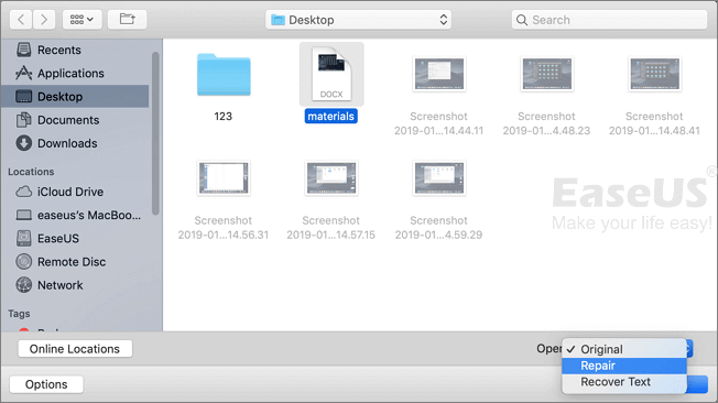 修復Word — 步驟2