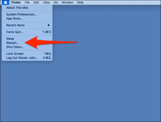 重新啟動 Mac 以修復錯誤