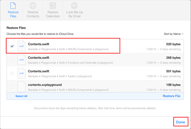 icloud還原mac桌面資料 — 步驟2