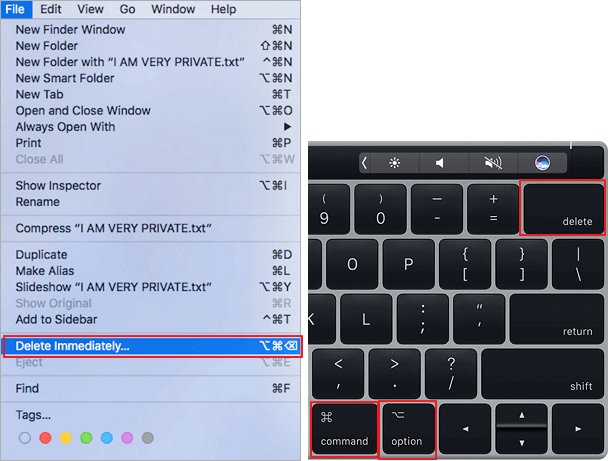 Mac上快速立即刪除