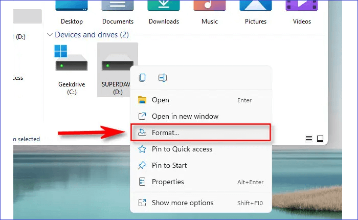 格式化外部硬碟