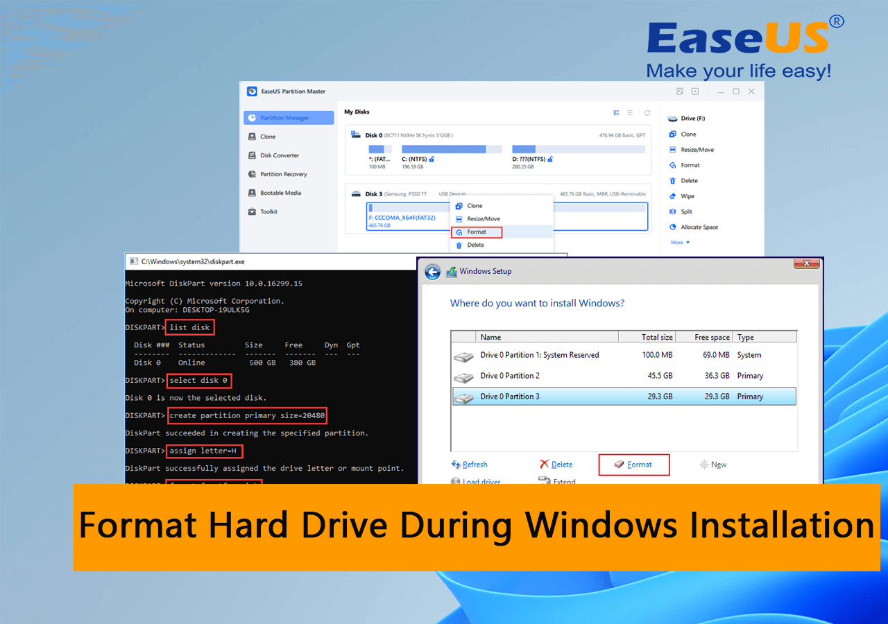 在 Windows 安裝期間格式化硬碟