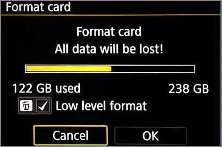 選擇低階格式化