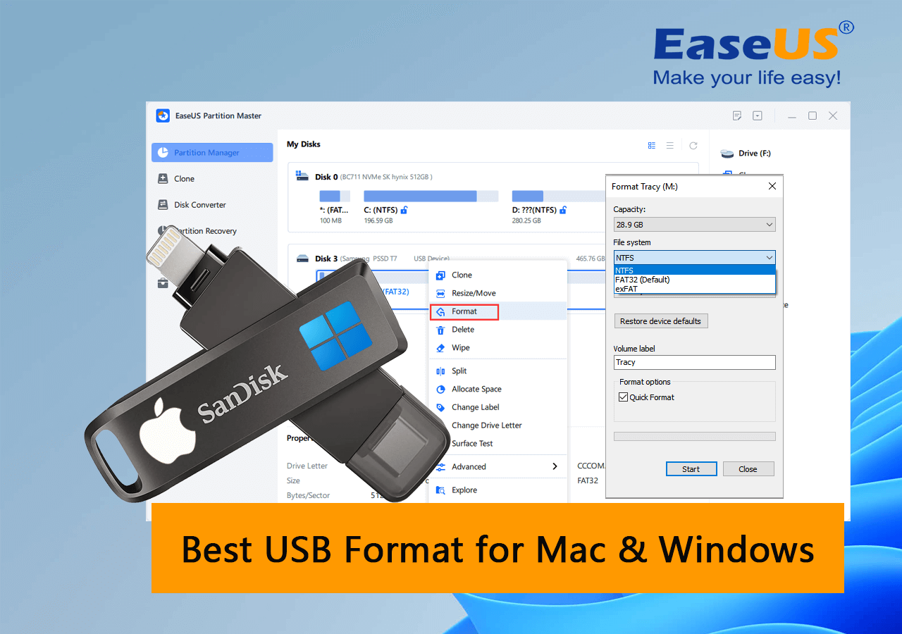 適用於 Mac 和 Windows 的最佳 USB 格式