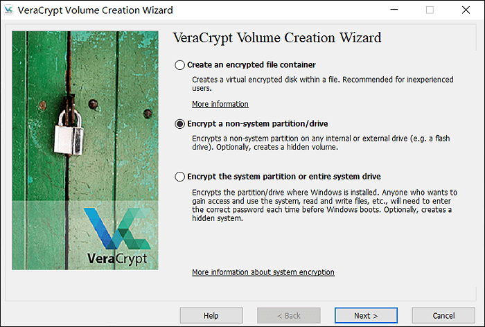 選擇加密非系統磁區
