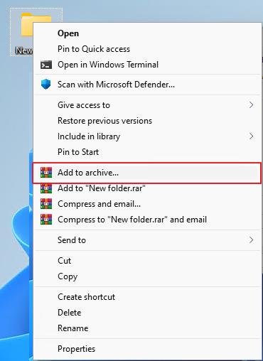 WinRAR鎖定資料夾