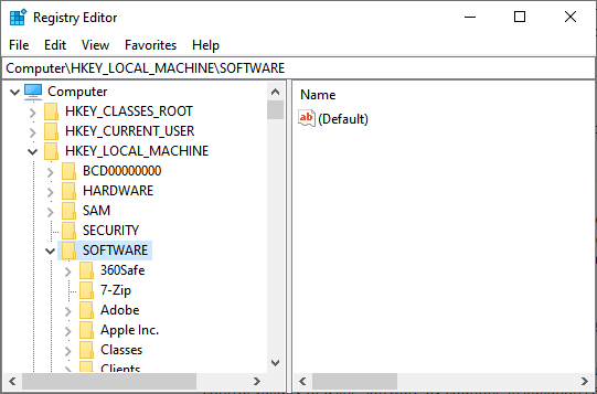 Windows登錄檔查軟體激活金鑰 - 步驟2