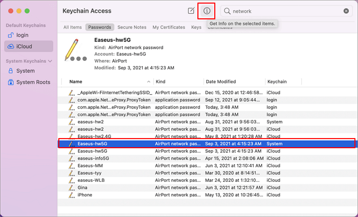 鑰匙串訪問查詢wifi密碼 - 步驟2