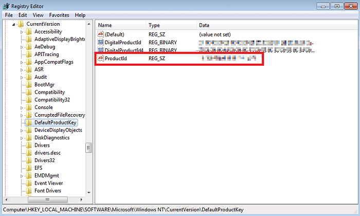 尋找windows 7金鑰