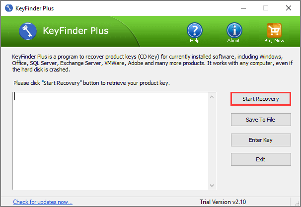 KeyFinder Plus查詢金鑰 - 步驟1