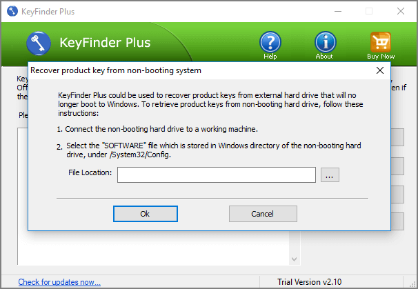 KeyFinder Plus查詢金鑰 - 步驟2