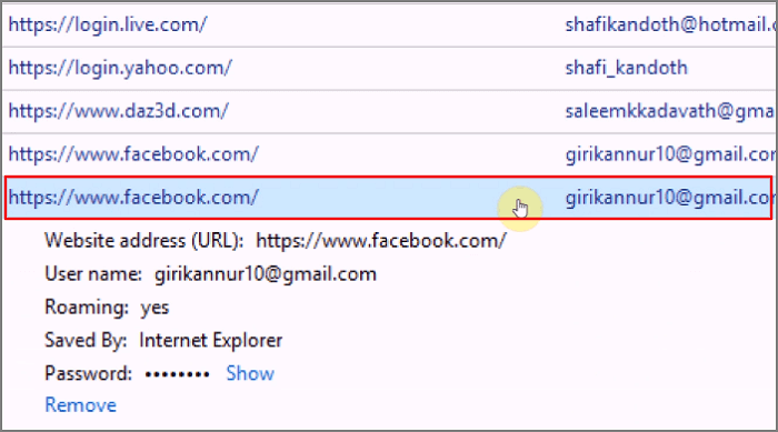 選擇要刪除的項目