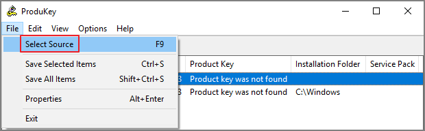 produkey查詢金鑰 - 步驟1