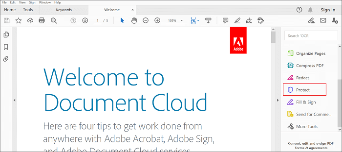 Adobe Acrobat加密pdf - 步驟1