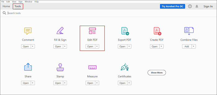 Adobe Acrobat編輯pdf