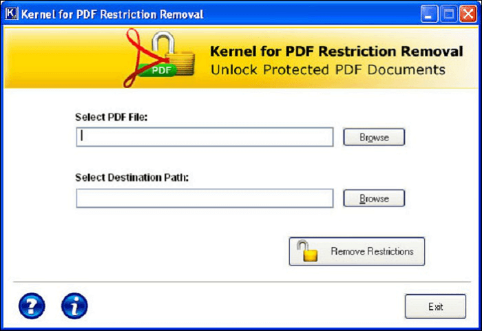 kernel for pdf restriction removal解密pdf