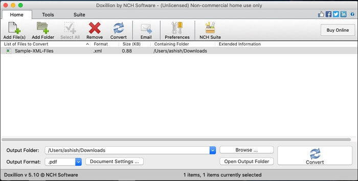 NCH Converter Software:xml轉pdf