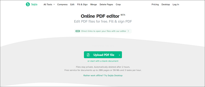 sejda pdf editor