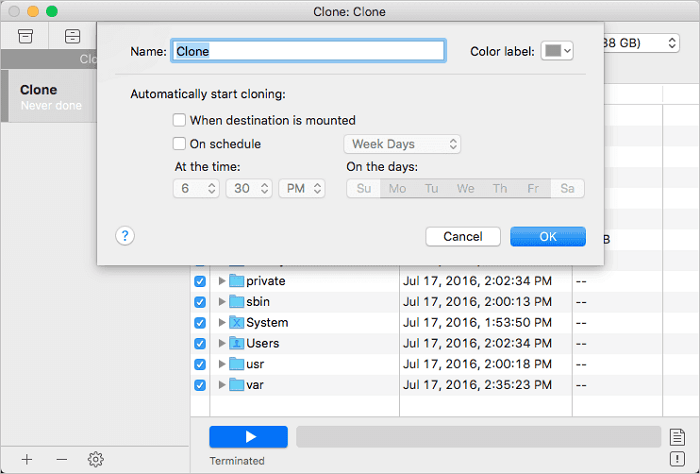 設定磁碟克隆內容