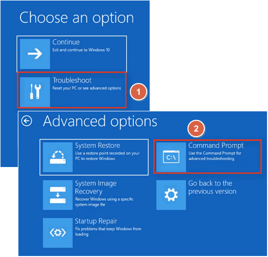 開啟命令提示字元