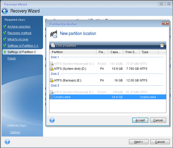 acronis 異機還原 6